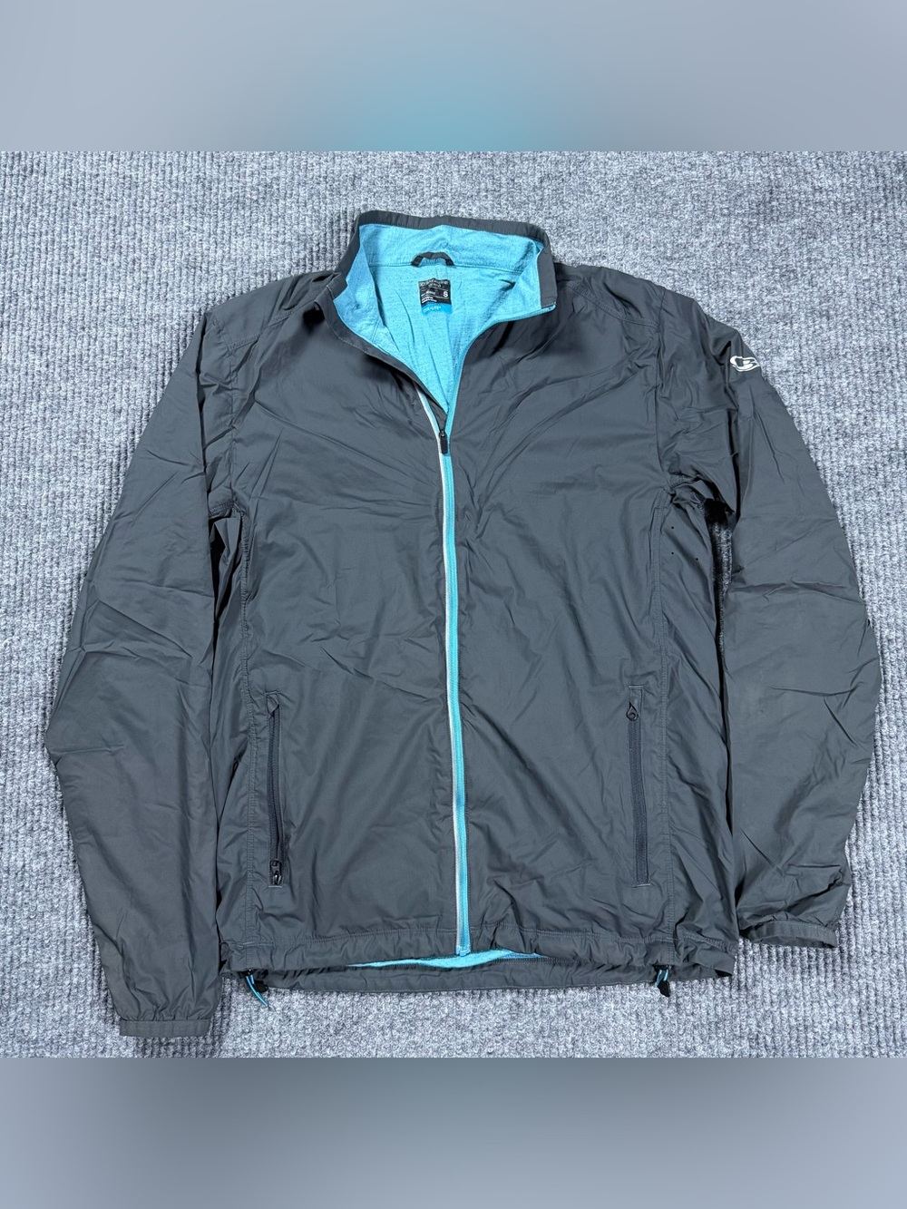 Icebreaker Incline Windbreaker Jacket Mens Small Cool-Lite Full Zip GT Merino